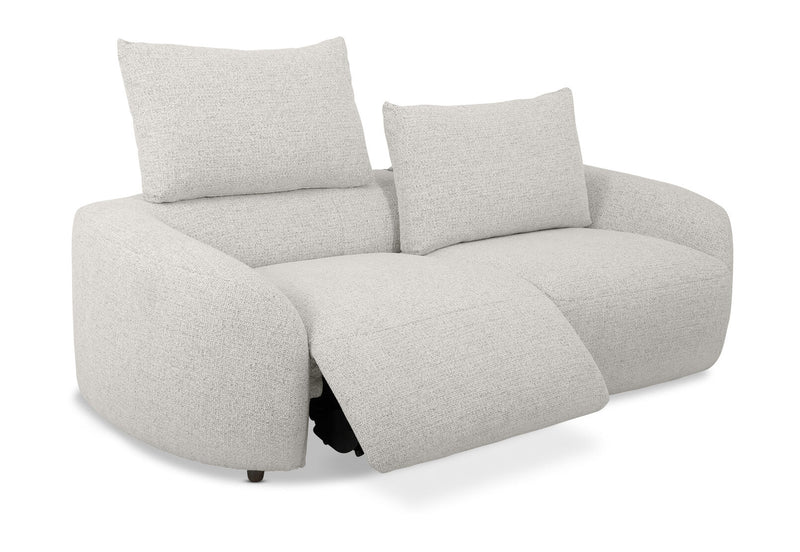 ARETHA FABRIC 2.5 SEATER WITH INBUILT ELECTRIC RECLINERS OYSTER