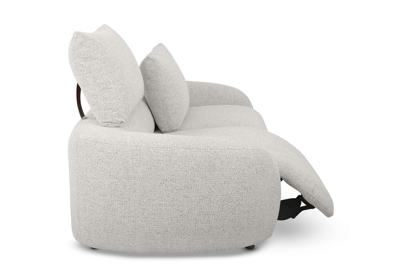 ARETHA FABRIC 2.5 SEATER WITH INBUILT ELECTRIC RECLINERS OYSTER