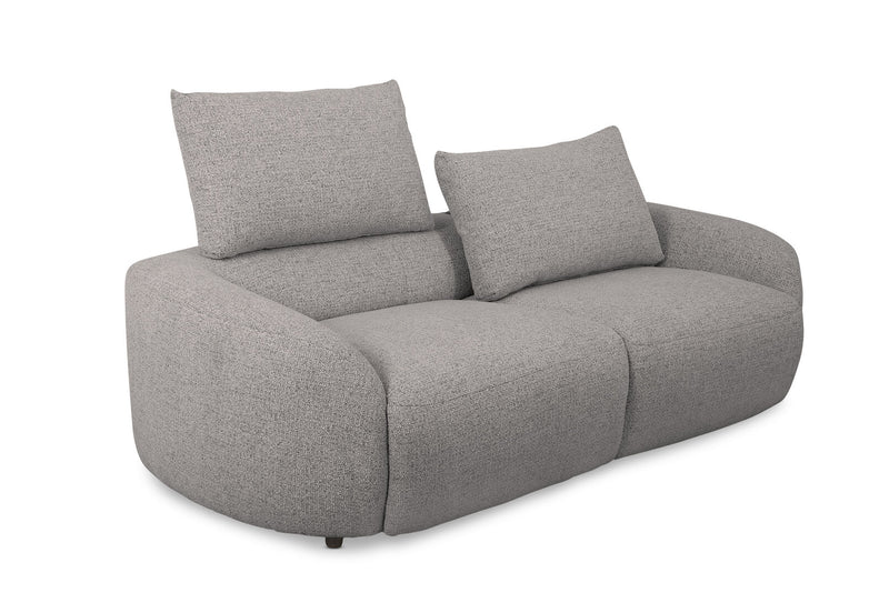 ARETHA FABRIC 2.5 SEATER WITH INBUILT ELECTRIC RECLINERS PEWTER