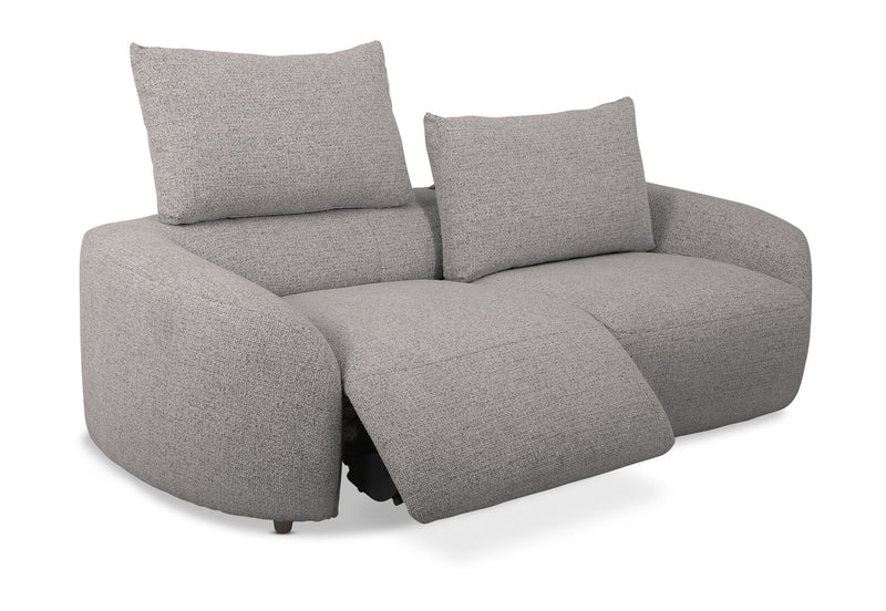 ARETHA FABRIC 2.5 SEATER WITH INBUILT ELECTRIC RECLINERS PEWTER