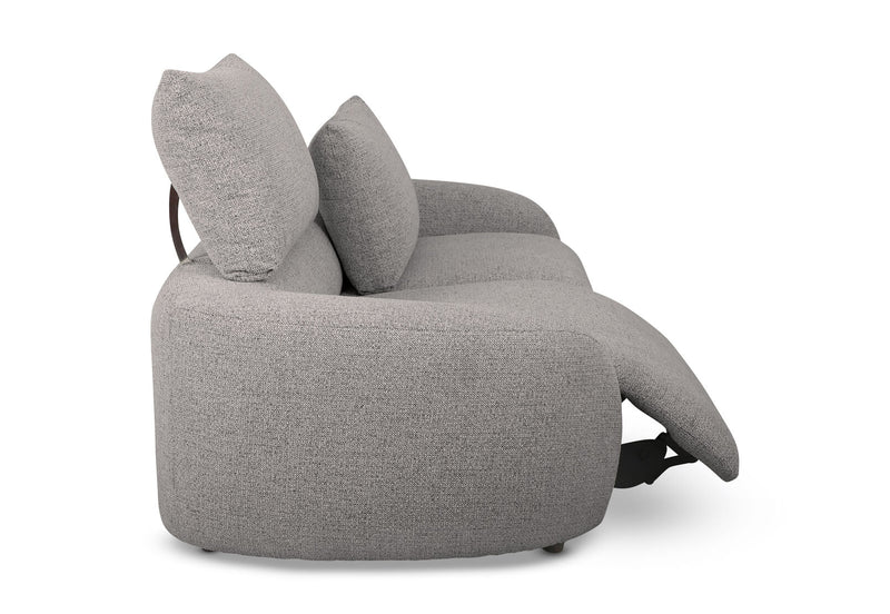 ARETHA FABRIC 2.5 SEATER WITH INBUILT ELECTRIC RECLINERS PEWTER