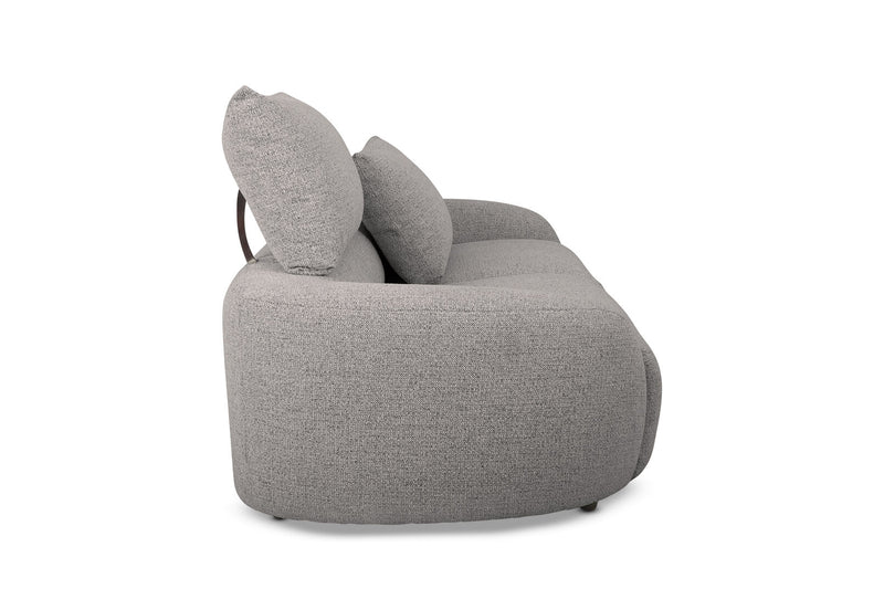 ARETHA FABRIC 2.5 SEATER WITH INBUILT ELECTRIC RECLINERS PEWTER