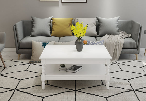 JAMESPORT 900MM COFFEE TABLE 	WHITE