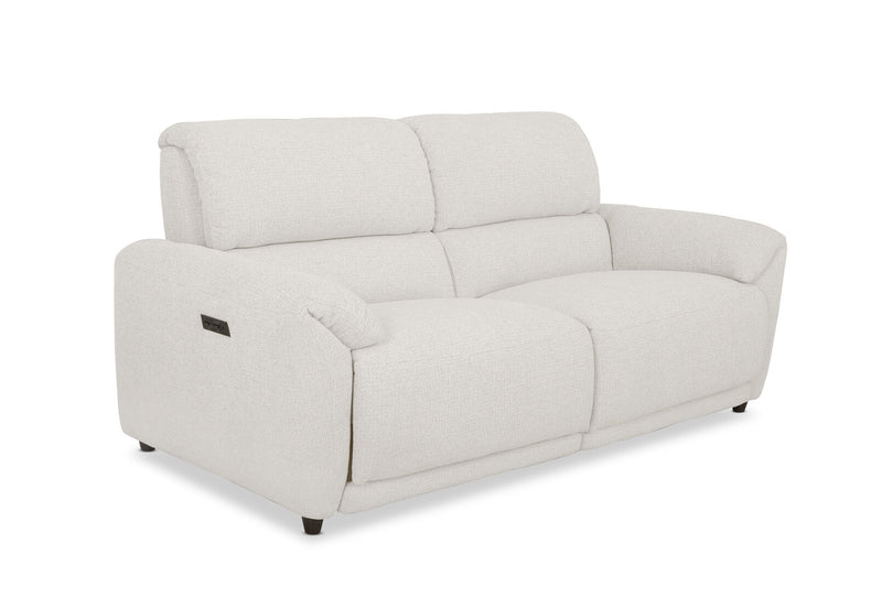 KYLON FABRIC 2 SEATER ELECTRIC RECLINERS SAND