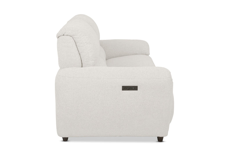KYLON FABRIC 2 SEATER ELECTRIC RECLINERS SAND