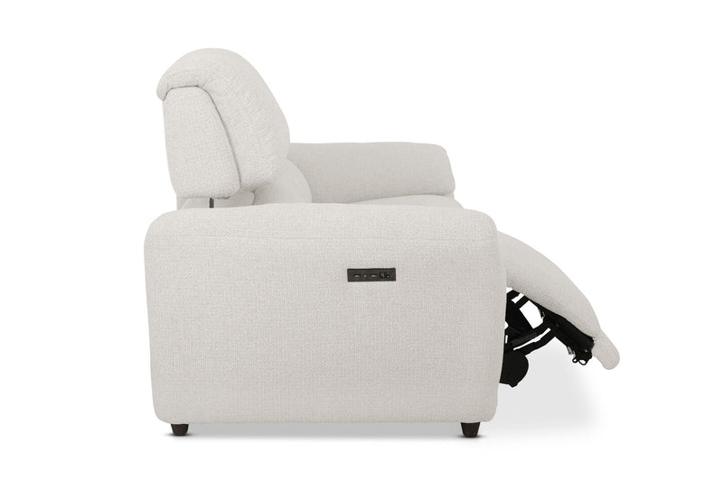 KYLON FABRIC 2 SEATER ELECTRIC RECLINERS SAND