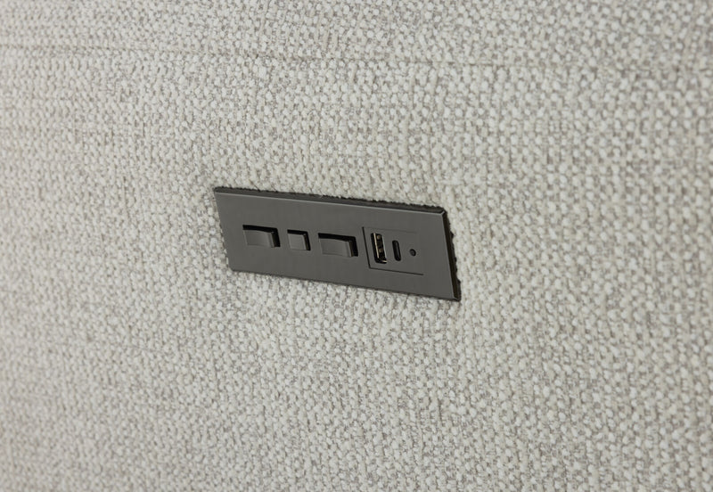 KYLON FABRIC 2 SEATER ELECTRIC RECLINERS SAND