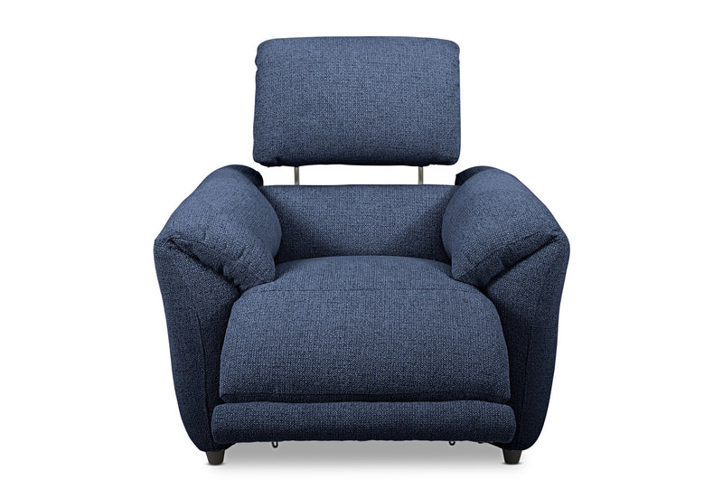 KYLON FABRIC ELECTRIC RECLINER NAVY
