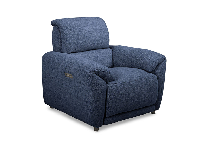 KYLON FABRIC ELECTRIC RECLINER NAVY