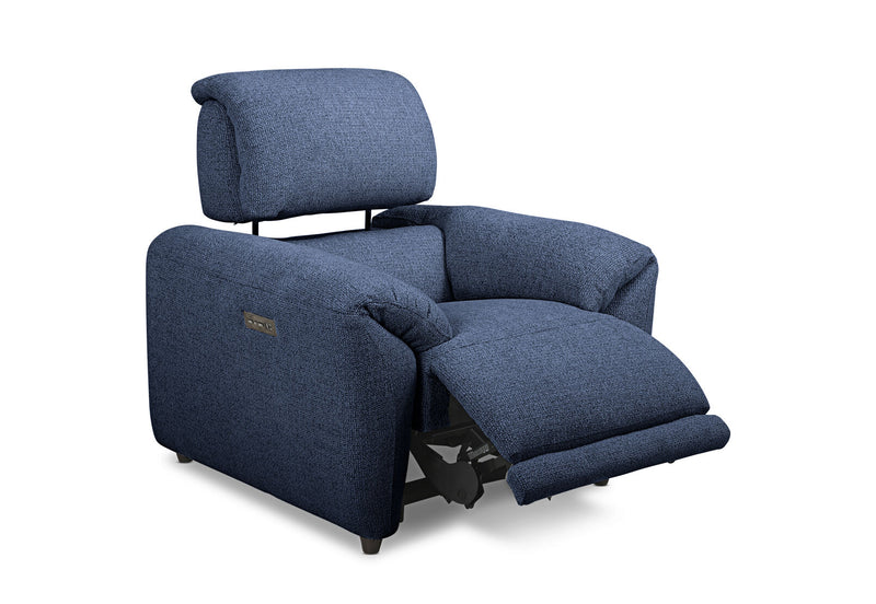 KYLON FABRIC ELECTRIC RECLINER NAVY