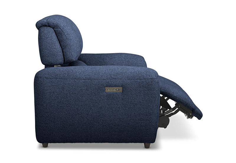 KYLON FABRIC ELECTRIC RECLINER NAVY