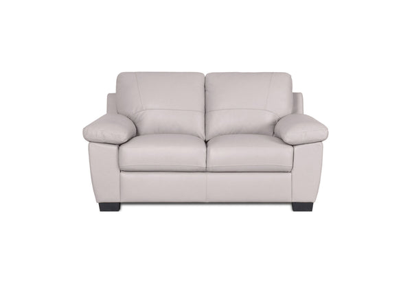 PERSEUS LEATHER 2 SEATER SOFA 	LIGHT GREY