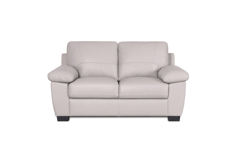PERSEUS LEATHER 2 SEATER SOFA 	LIGHT GREY