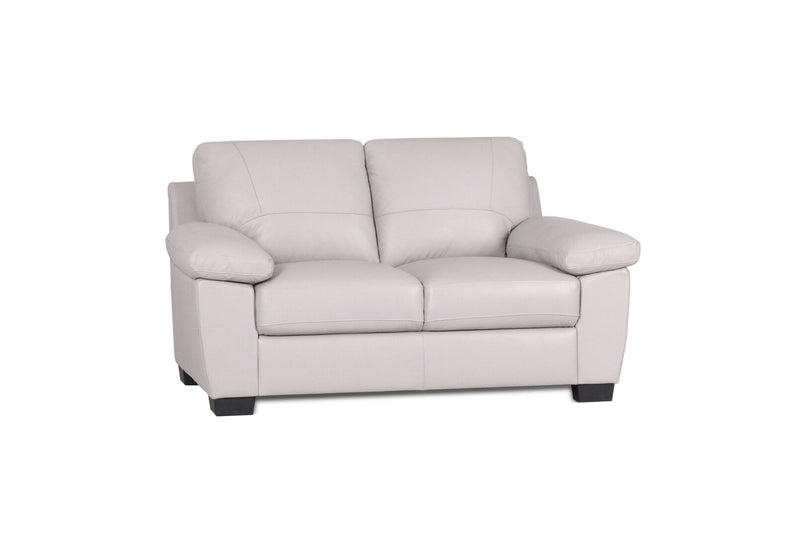 PERSEUS LEATHER 2 SEATER SOFA 	LIGHT GREY