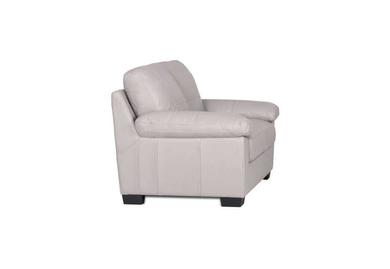 PERSEUS LEATHER 2 SEATER SOFA 	LIGHT GREY