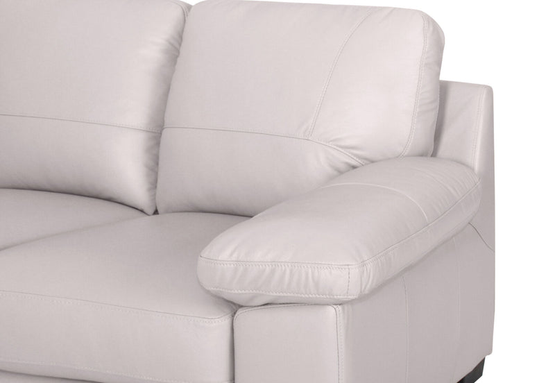 PERSEUS LEATHER 2 SEATER SOFA 	LIGHT GREY