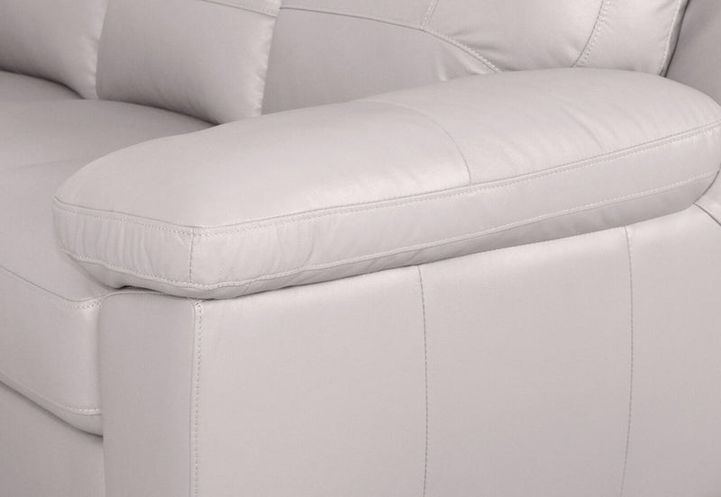 PERSEUS LEATHER 2 SEATER SOFA 	LIGHT GREY