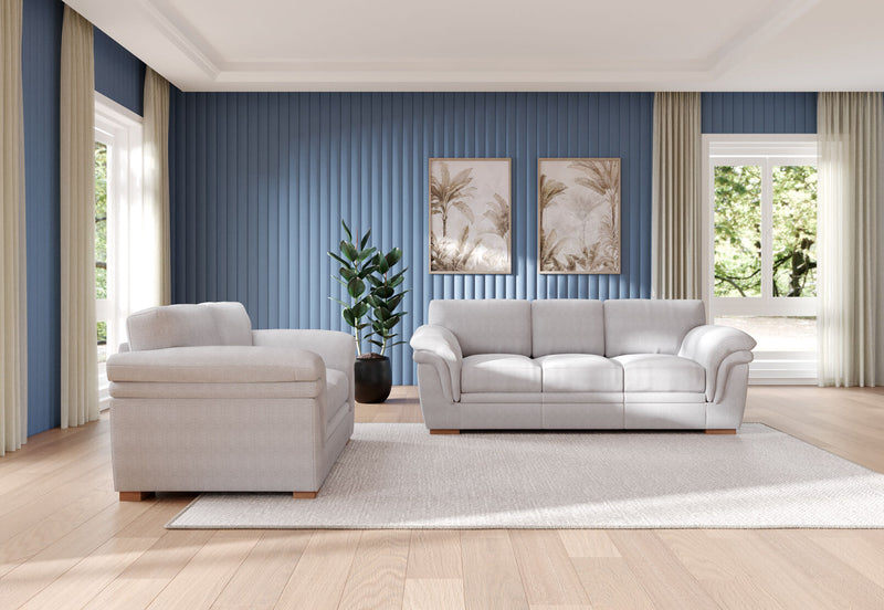 YAMILA FABRIC 2 Seater Sofa LIGHT GREY