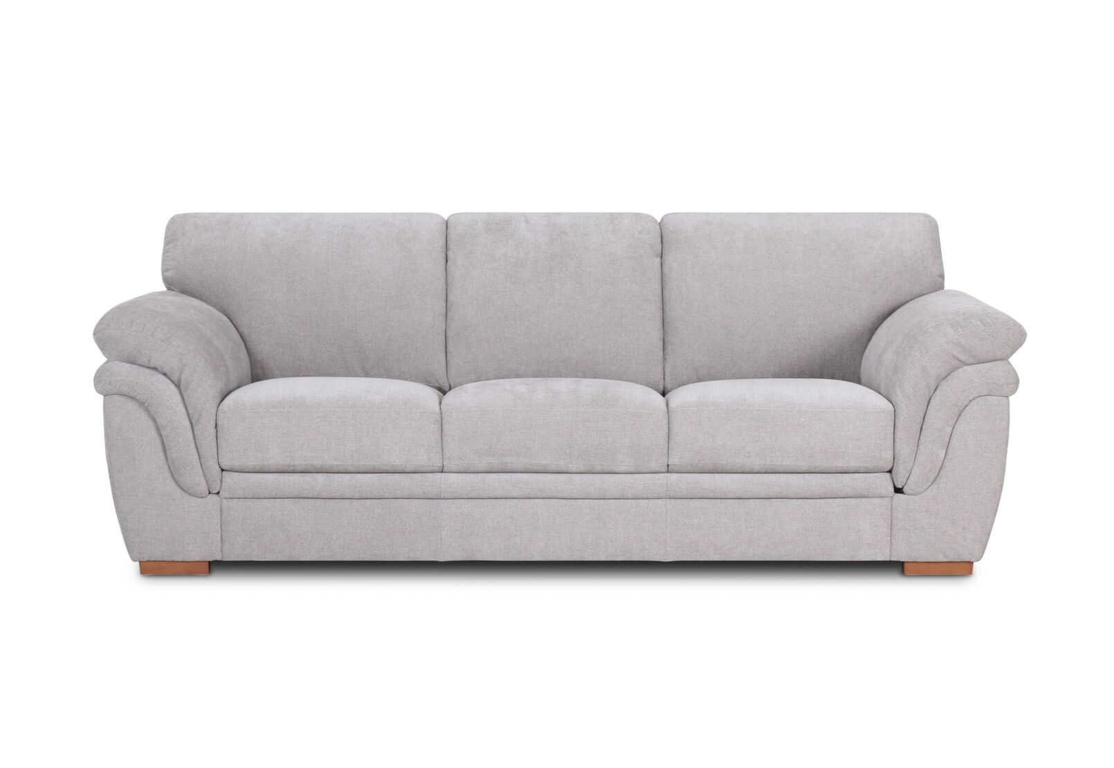 YAMILA FABRIC 3 SEATER SOFA LIGHT GREY