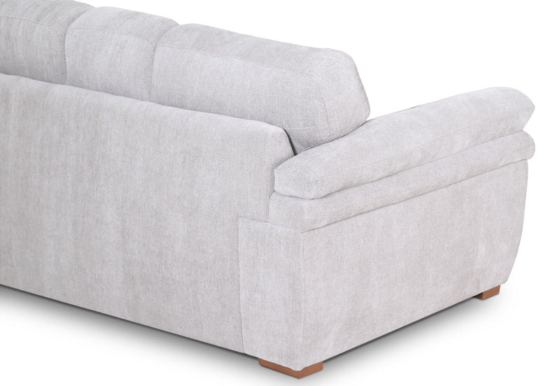 YAMILA FABRIC 3 SEATER SOFA LIGHT GREY