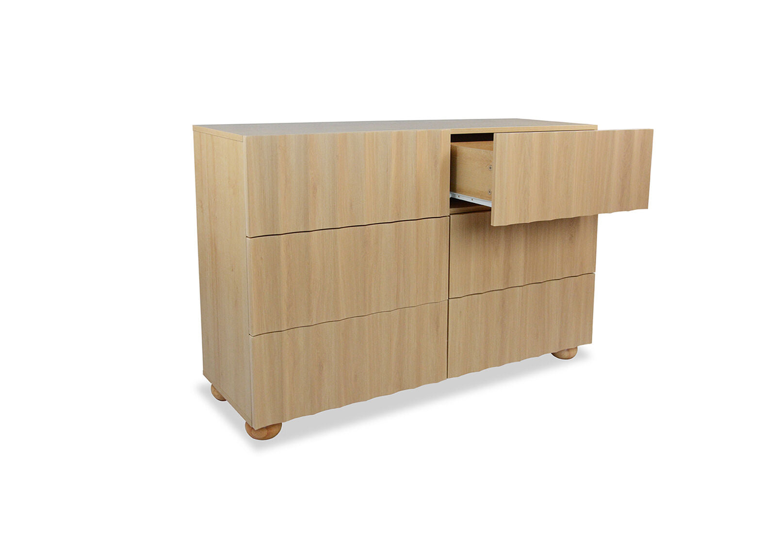 POWERS 6 DRAWER DRESSER NATURAL