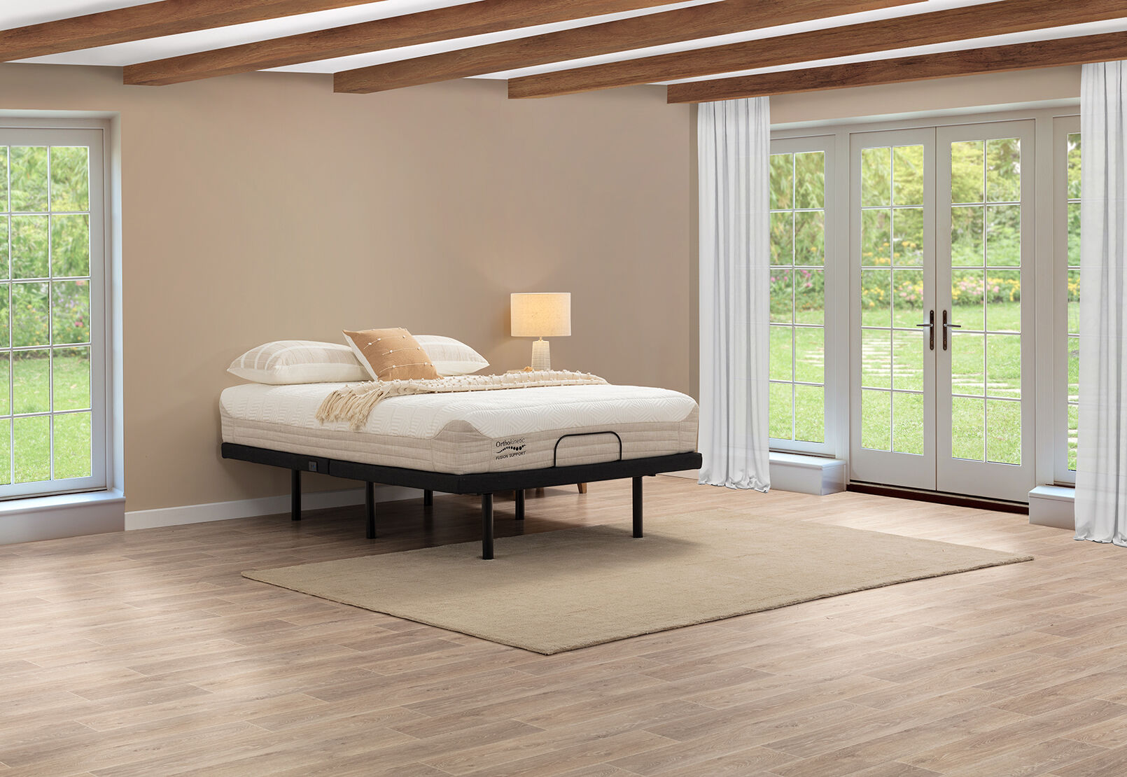 ORTHOKINETIC HYBRID FUSION QUEEN MATTRESS GREY/WHITE