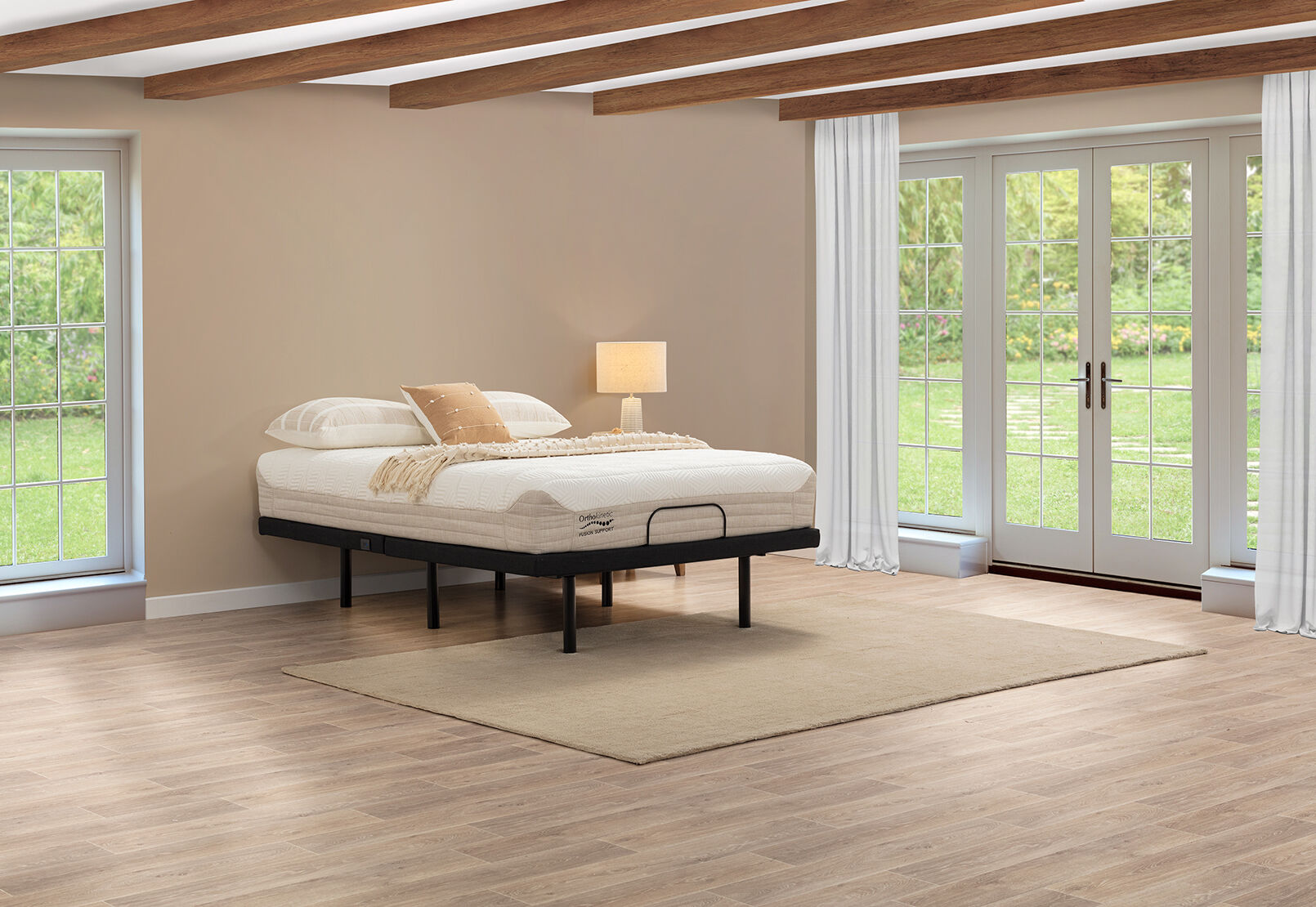 ORTHOKINETIC HYBRID FUSION QUEEN MATTRESS GREY/WHITE
