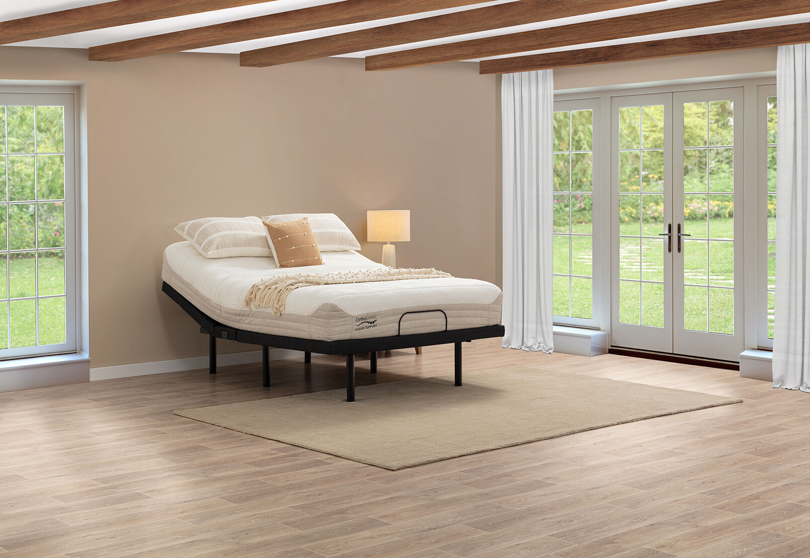 ORTHOKINETIC HYBRID FUSION QUEEN MATTRESS GREY/WHITE