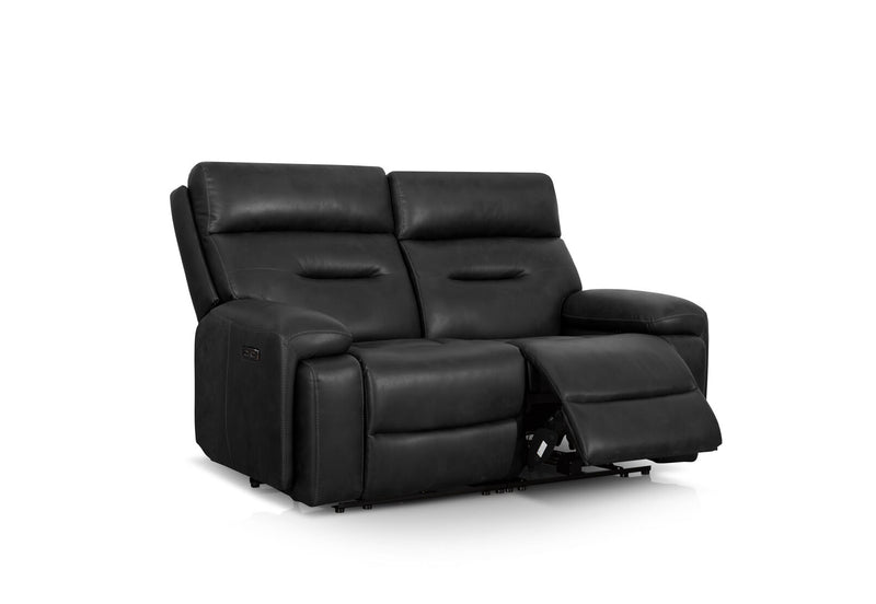 HOLLYWOOD FABRIC 2 SEATER SOFA WITH ELECTRIC RECLINERS CHARCOAL
