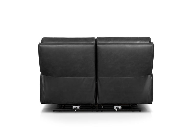 HOLLYWOOD FABRIC 2 SEATER SOFA WITH ELECTRIC RECLINERS CHARCOAL