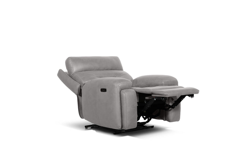 HOLLYWOOD FABRIC ELECTRIC RECLINER LIGHT GREY