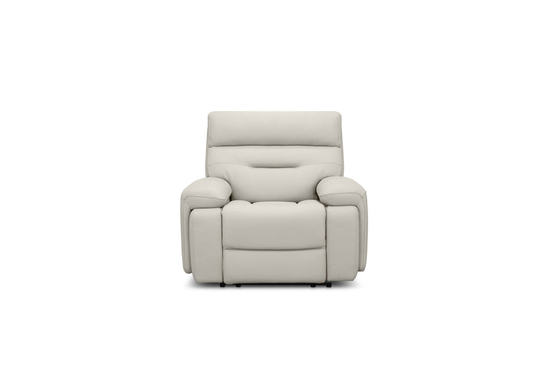 HOLLYWOOD LEATHER ELECTRIC RECLINER WHITE