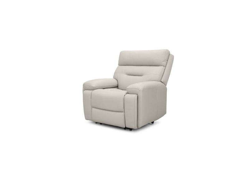 HOLLYWOOD LEATHER ELECTRIC RECLINER WHITE
