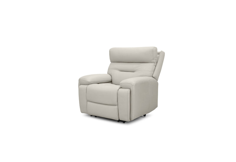 HOLLYWOOD LEATHER ELECTRIC RECLINER WHITE