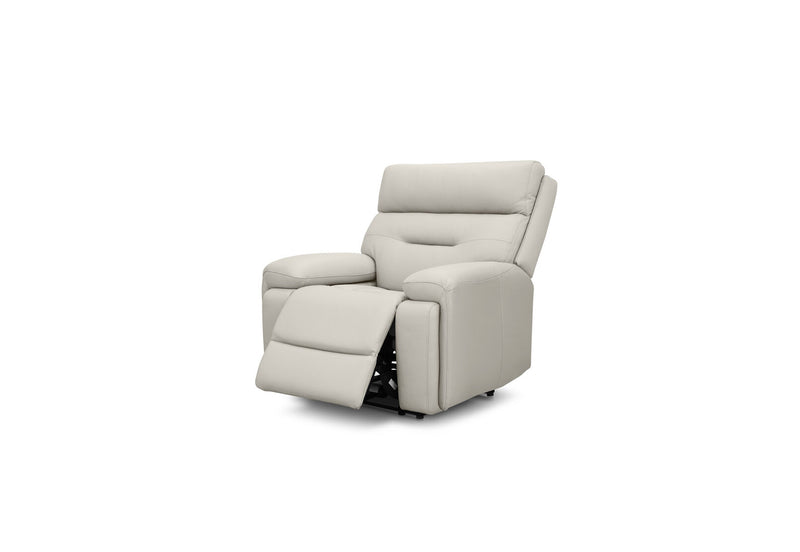HOLLYWOOD LEATHER ELECTRIC RECLINER WHITE