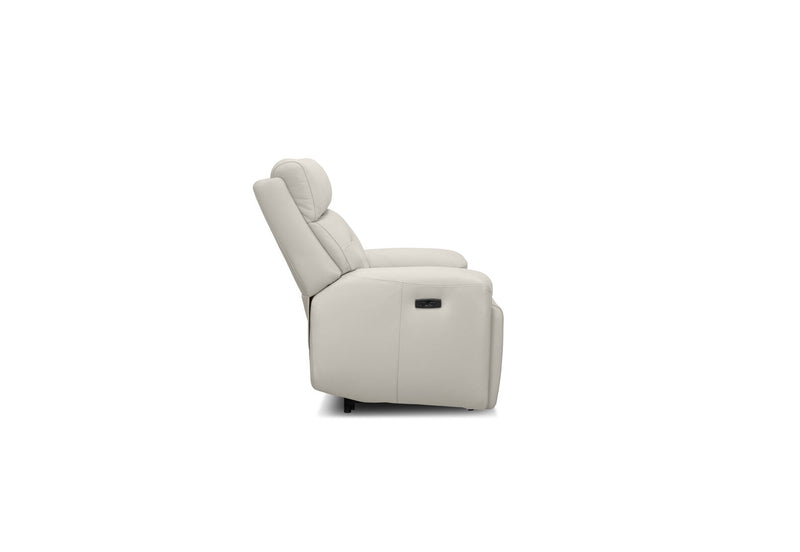 HOLLYWOOD LEATHER ELECTRIC RECLINER WHITE