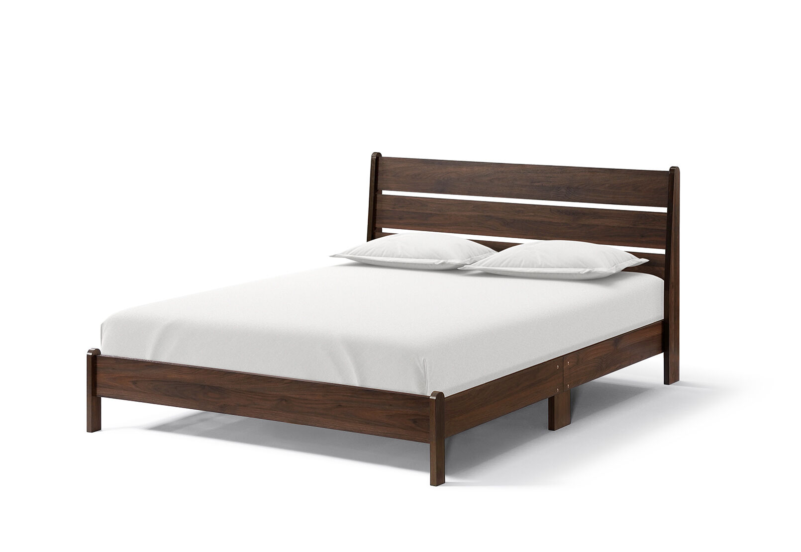 SAXTON DOUBLE BED DARK BROWN