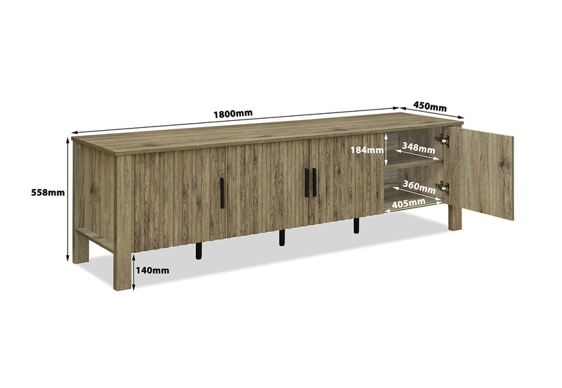 RODGERS ENTERTAINMENT UNIT NATURAL OAK