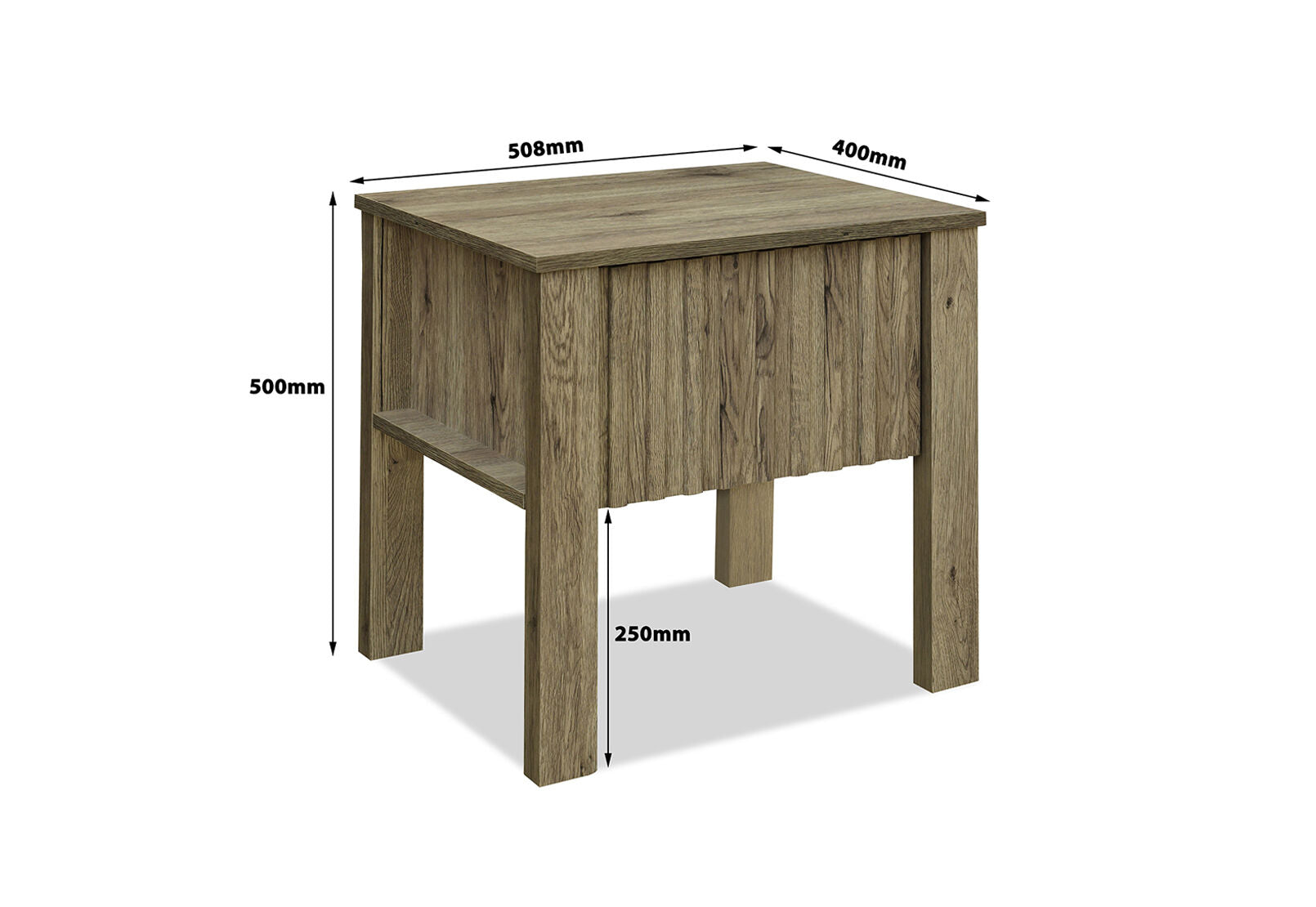 RODGERS BEDSIDE NATURAL OAK