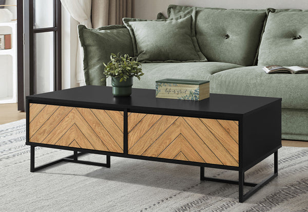 RUSH COFFEE TABLE 	BLACK/OAK
