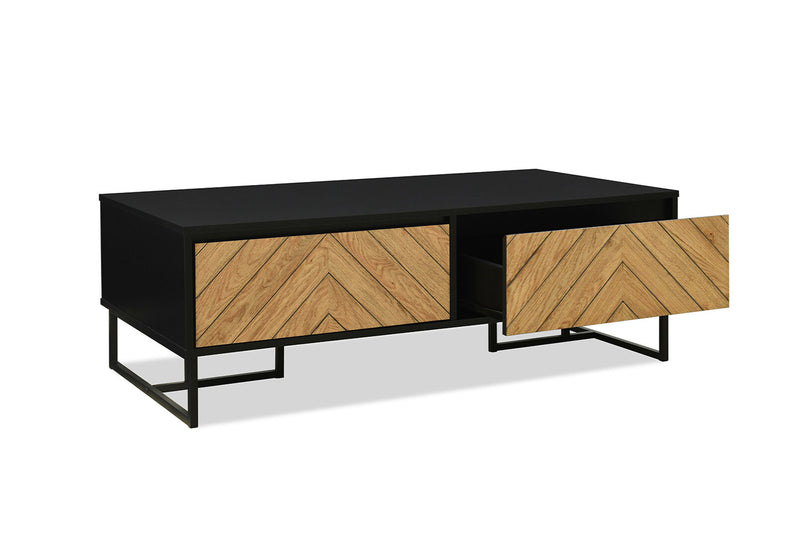RUSH COFFEE TABLE 	BLACK/OAK