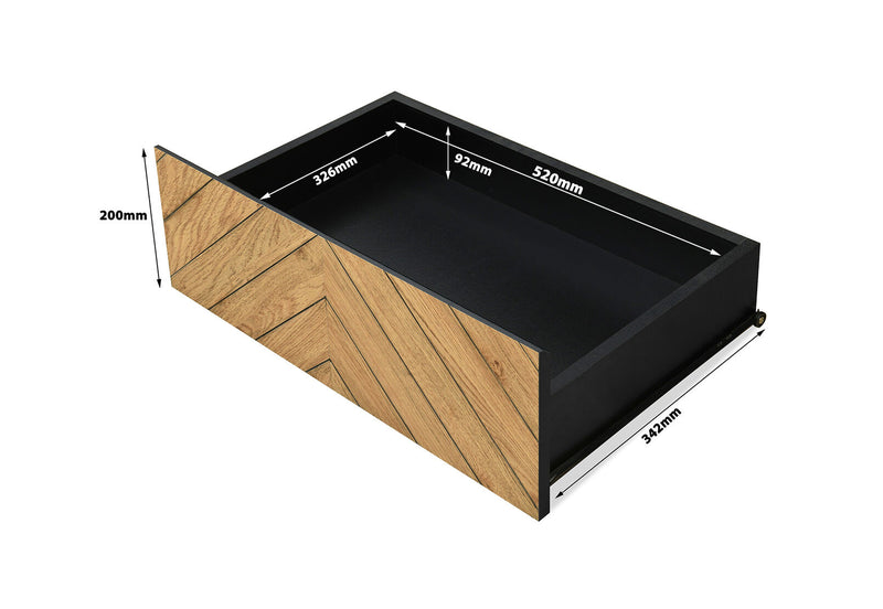 RUSH COFFEE TABLE 	BLACK/OAK