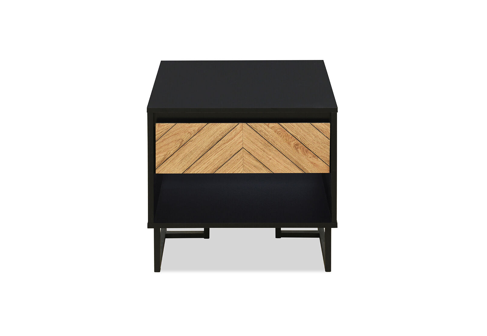 RUSH BEDSIDE BLACK/OAK