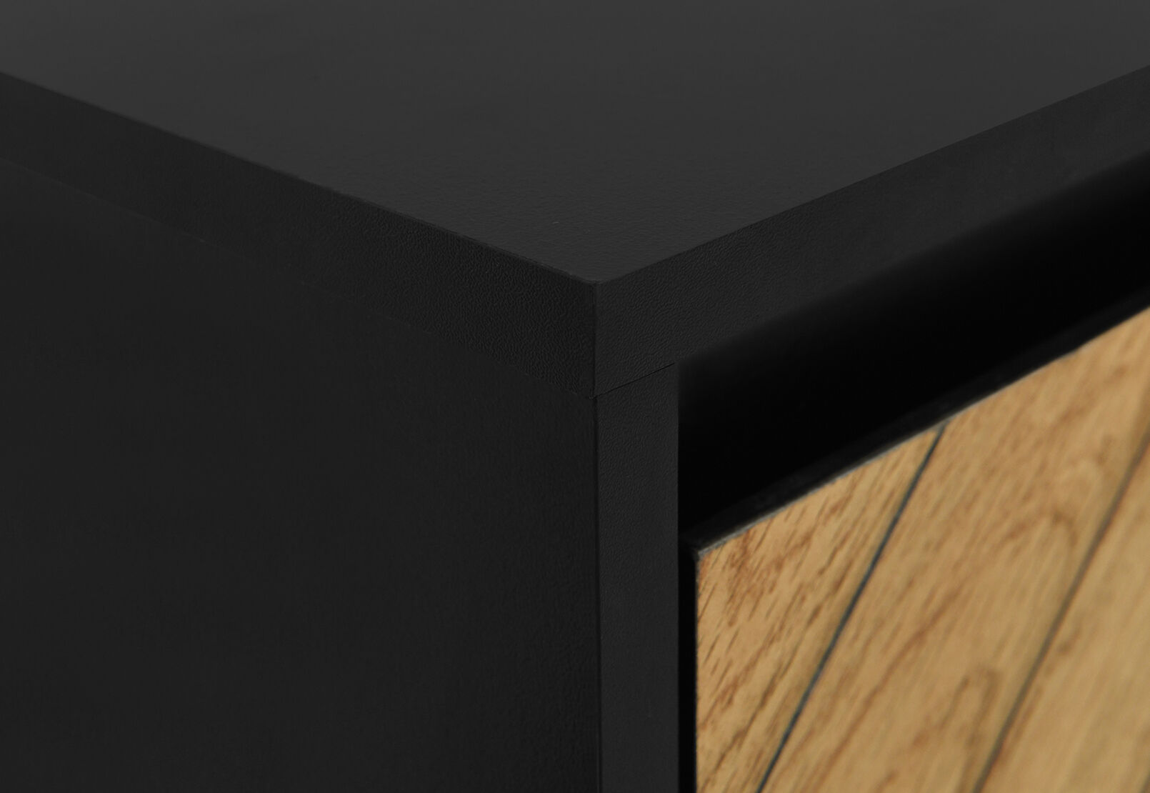 RUSH BEDSIDE BLACK/OAK