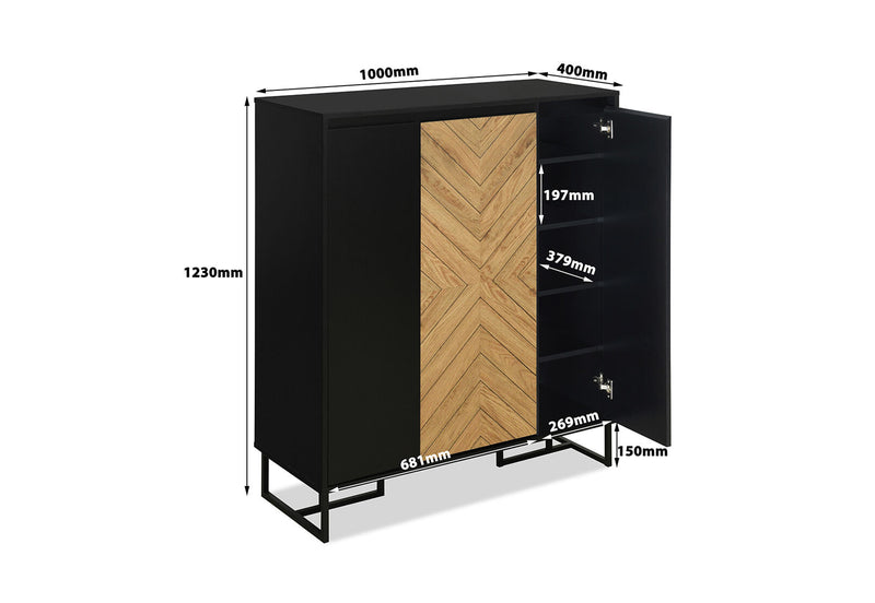 RUSH BUFFET BLACK/OAK