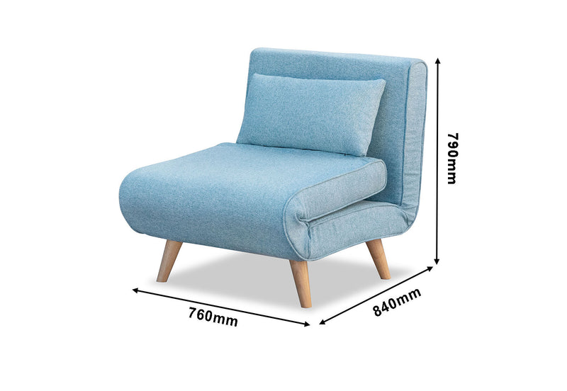 ANGLER SOFA BED AQUA BLUE