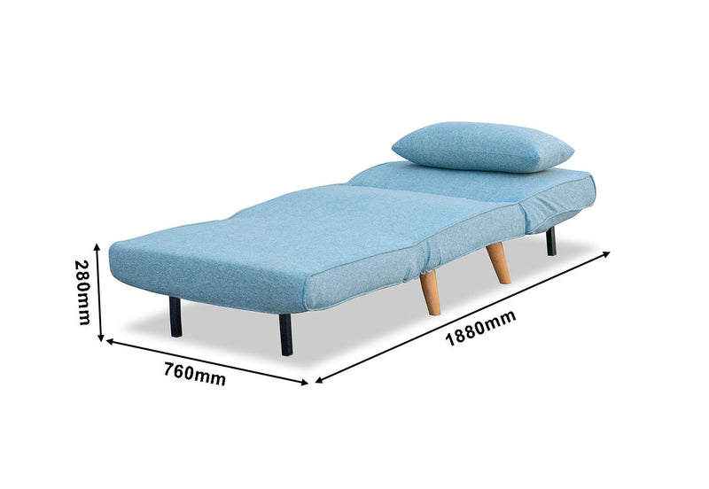 ANGLER SOFA BED AQUA BLUE