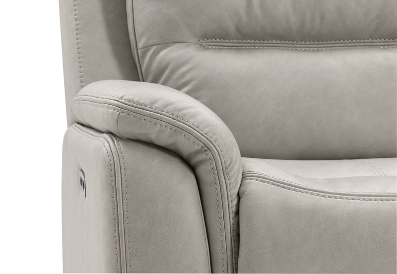 NADAL FABRIC 3 SEATER SOFA WITH 2 ELECTRIC RECLINERS LIGHT GREY