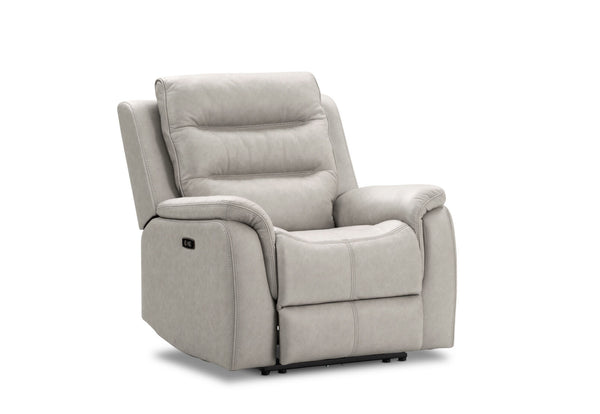NADAL FABRIC ELECTRIC RECLINER LIGHT GREY