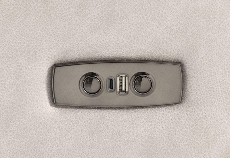 NADAL FABRIC ELECTRIC RECLINER LIGHT GREY